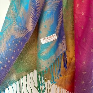 100% Cashmere Multicolor Pashmina Scarf